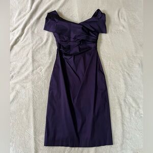 Elegant Purple Off-Shoulder Dress